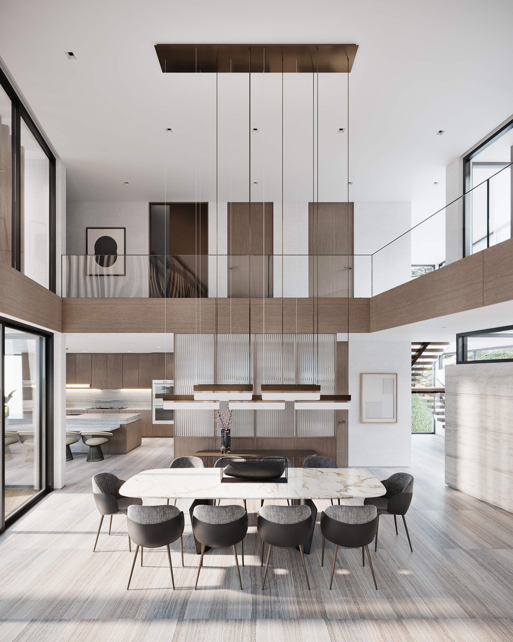 LIGHTHOUSE: New-Construction Residence Designed for Multi-Generational Use: Dining-Room