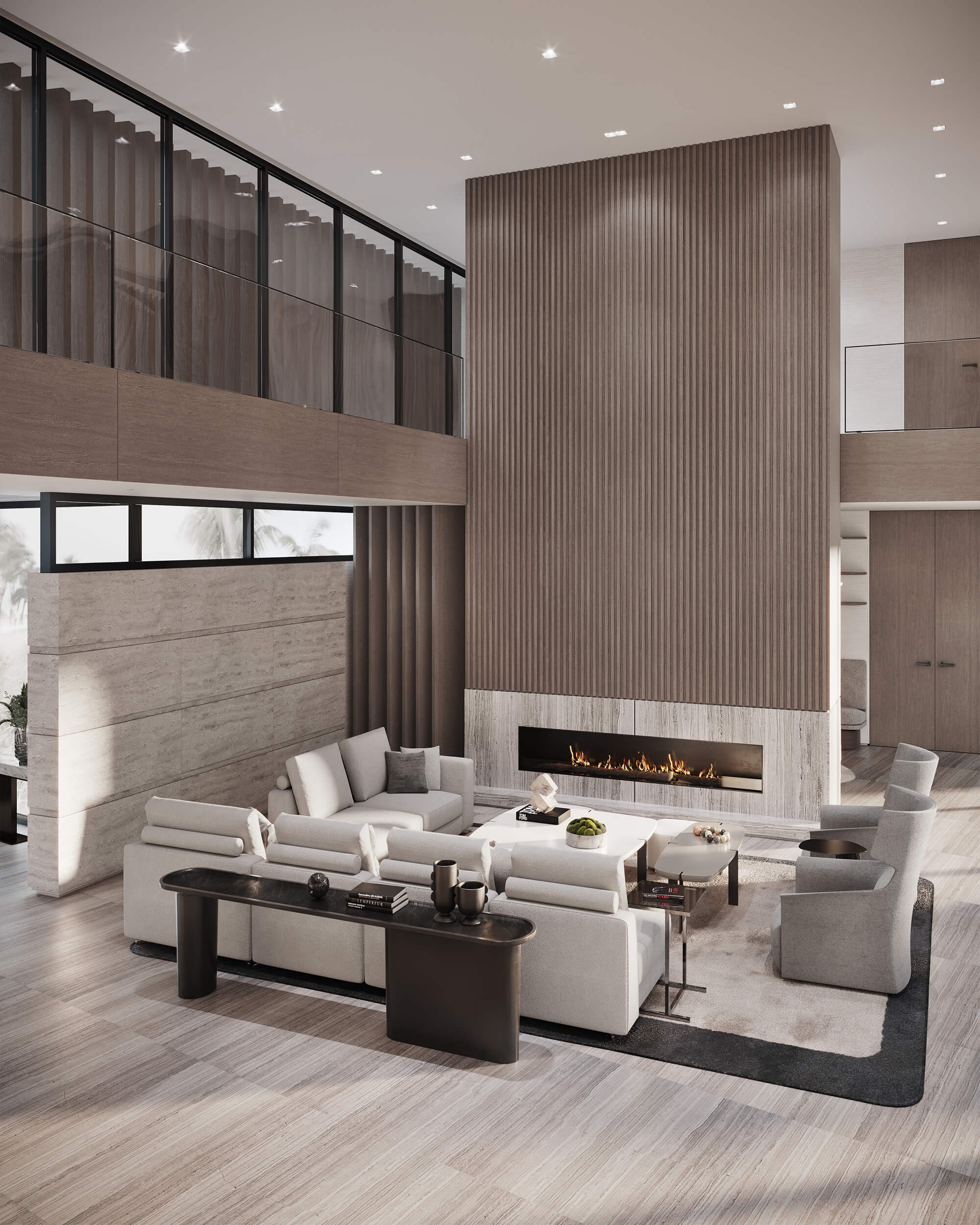 LIGHTHOUSE: New-Construction Residence Designed for Multi-Generational Use: Living Room
