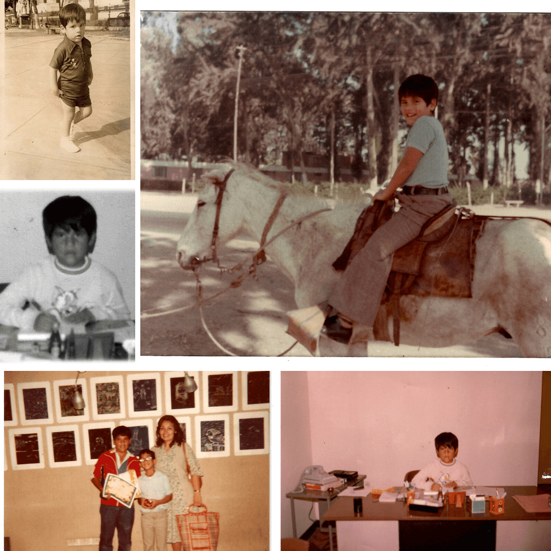 A young Cherman with his family in Peru