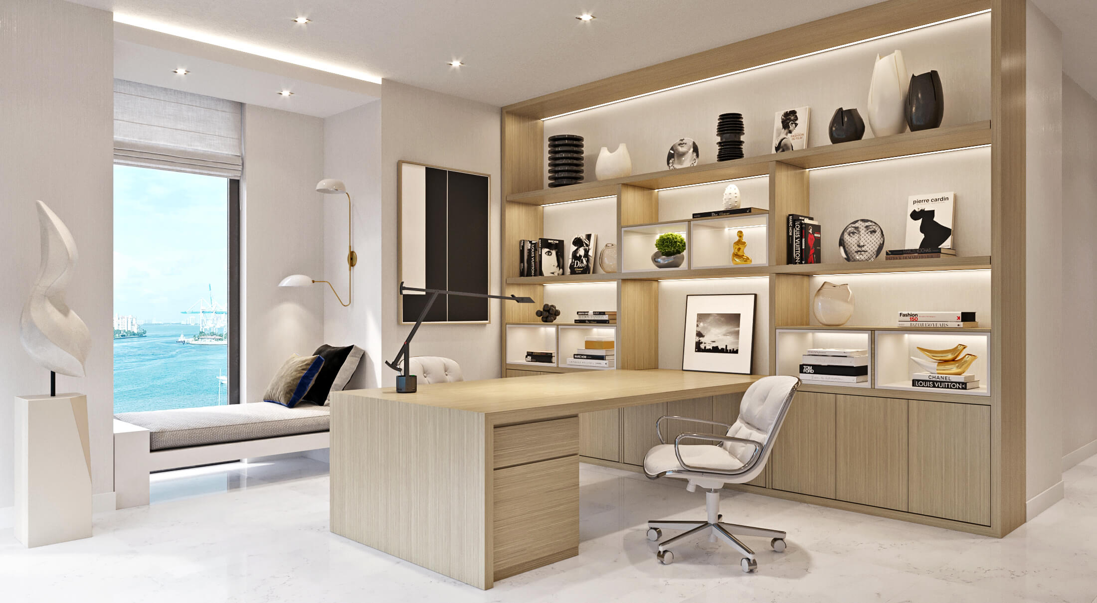MILINA: Show-stopping Champagne Living Room by Britto Charette, Miami Interior Designer Firm.