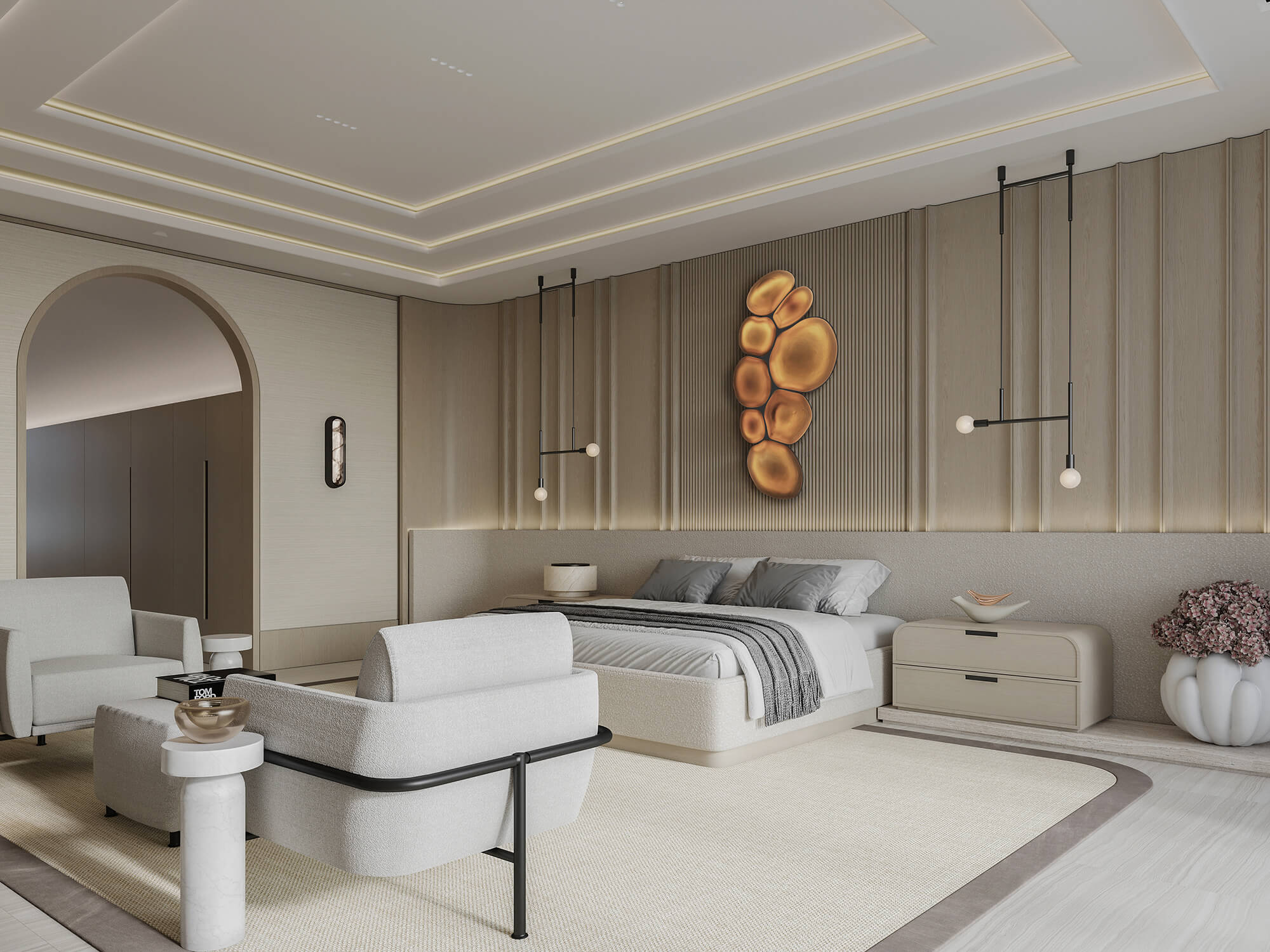 NAPLES VILLA | Soaring Ceilings and Sleek Elevator | Bedroom