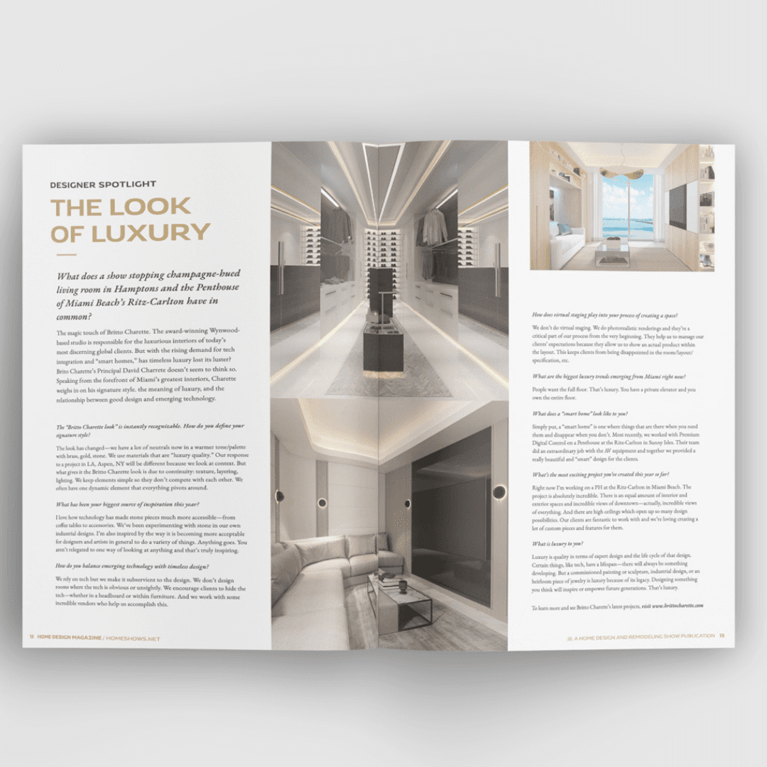 David Charette Talks Tech and Interior Design in Latest Issue