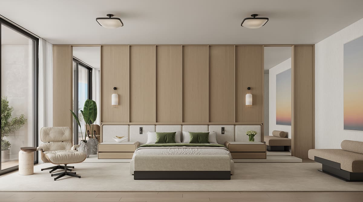 FIVE PARK OWNER'S MASTER BEDROOM