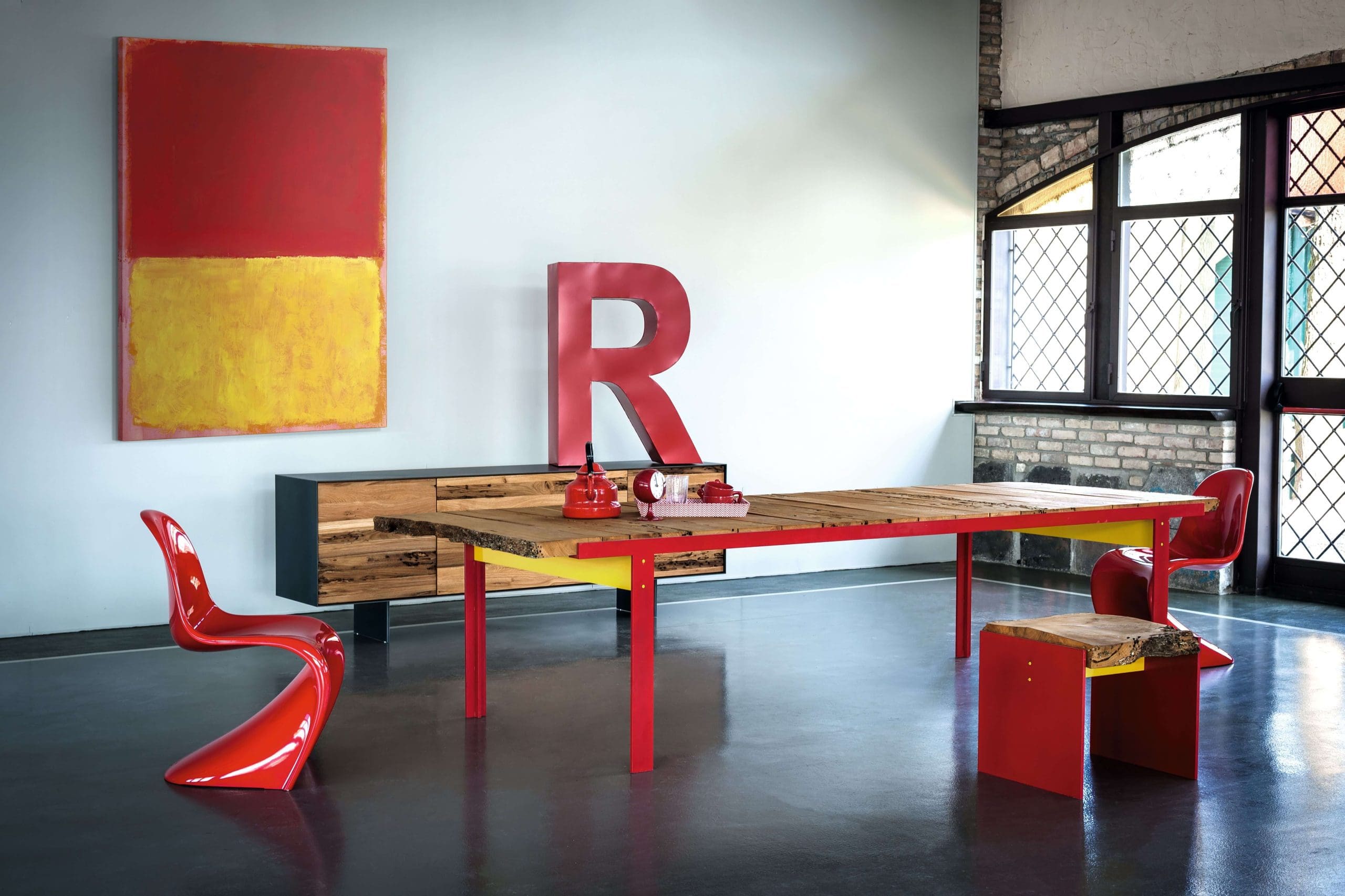 Riva 1920 Wood Furniture Touch Table Stool Carlo Colombo