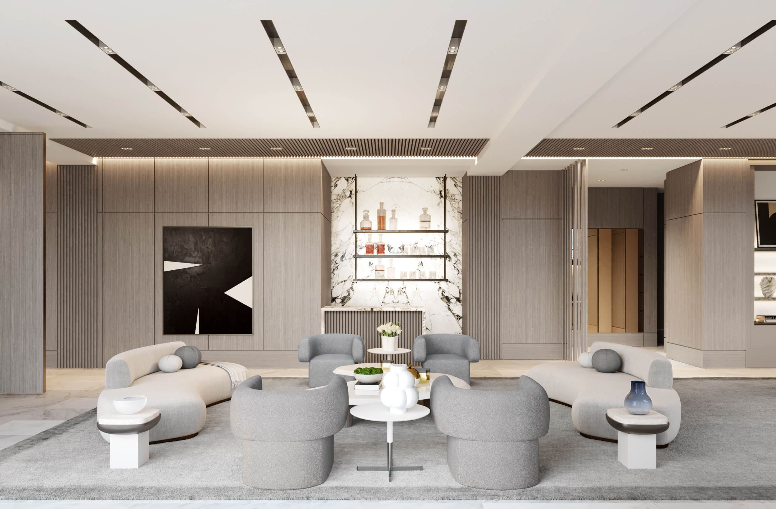 Ritz Carlton SOBE Living room and bar