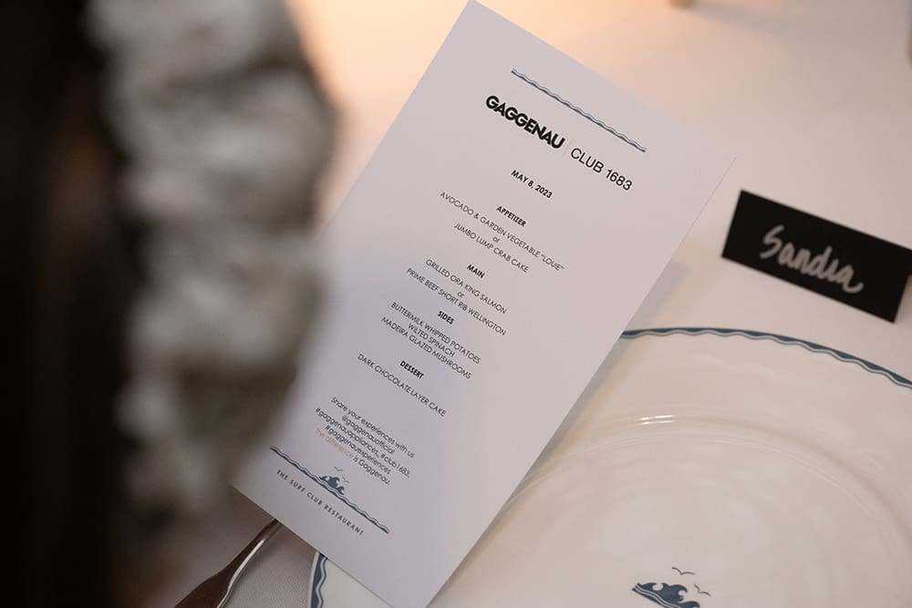 Gaggenau Menu