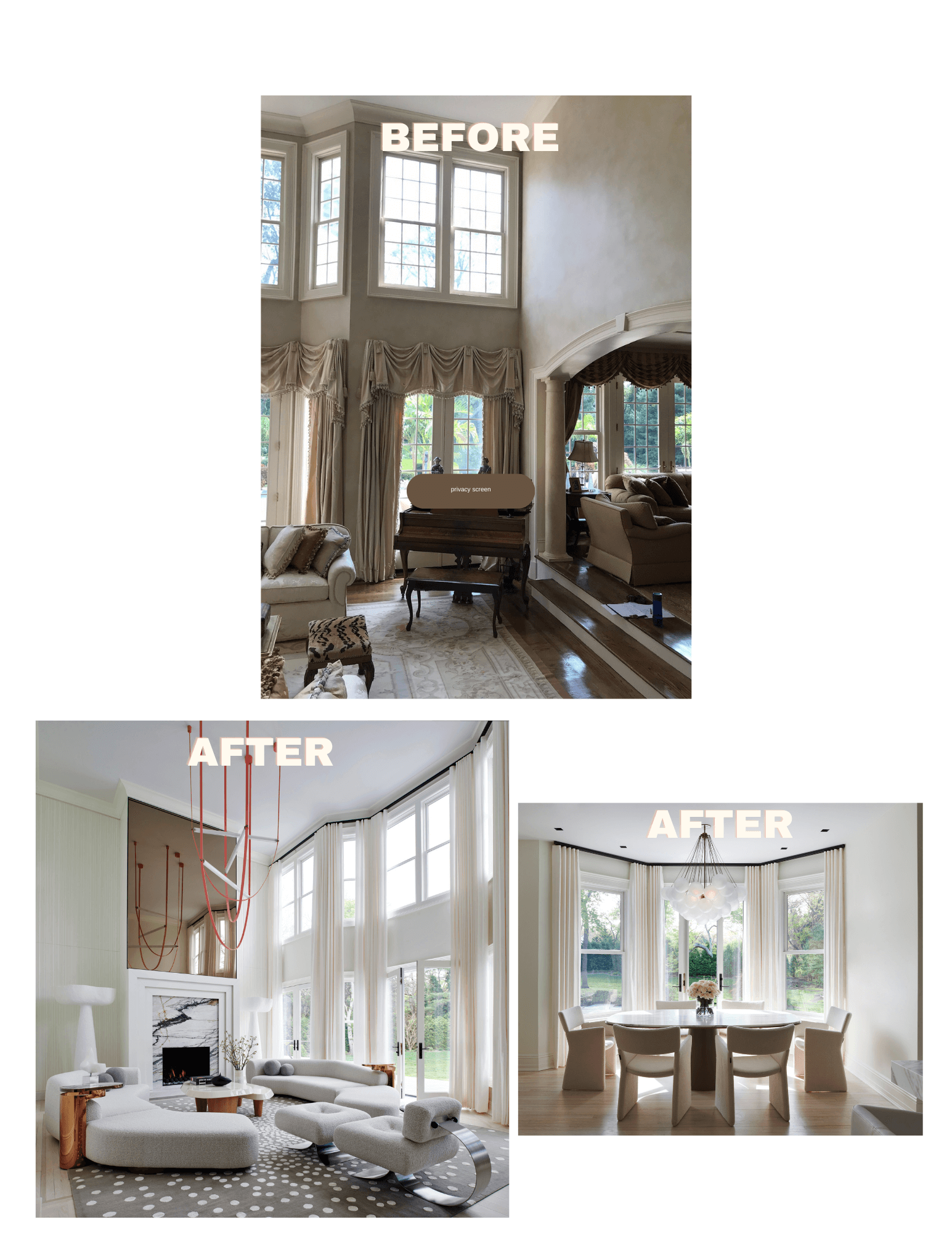 Brookville Living Room Before and After