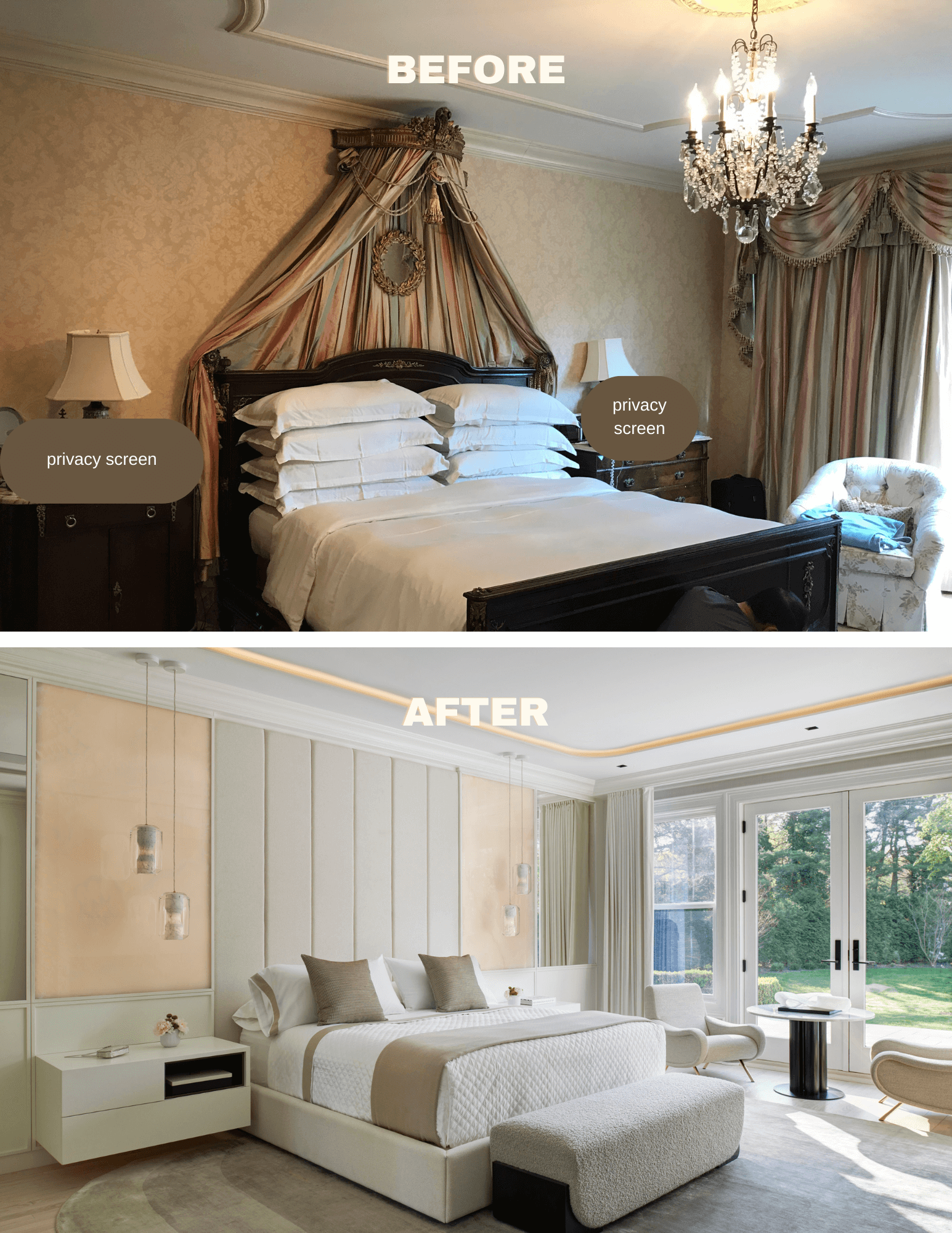 Brookville Bedroom Before and After