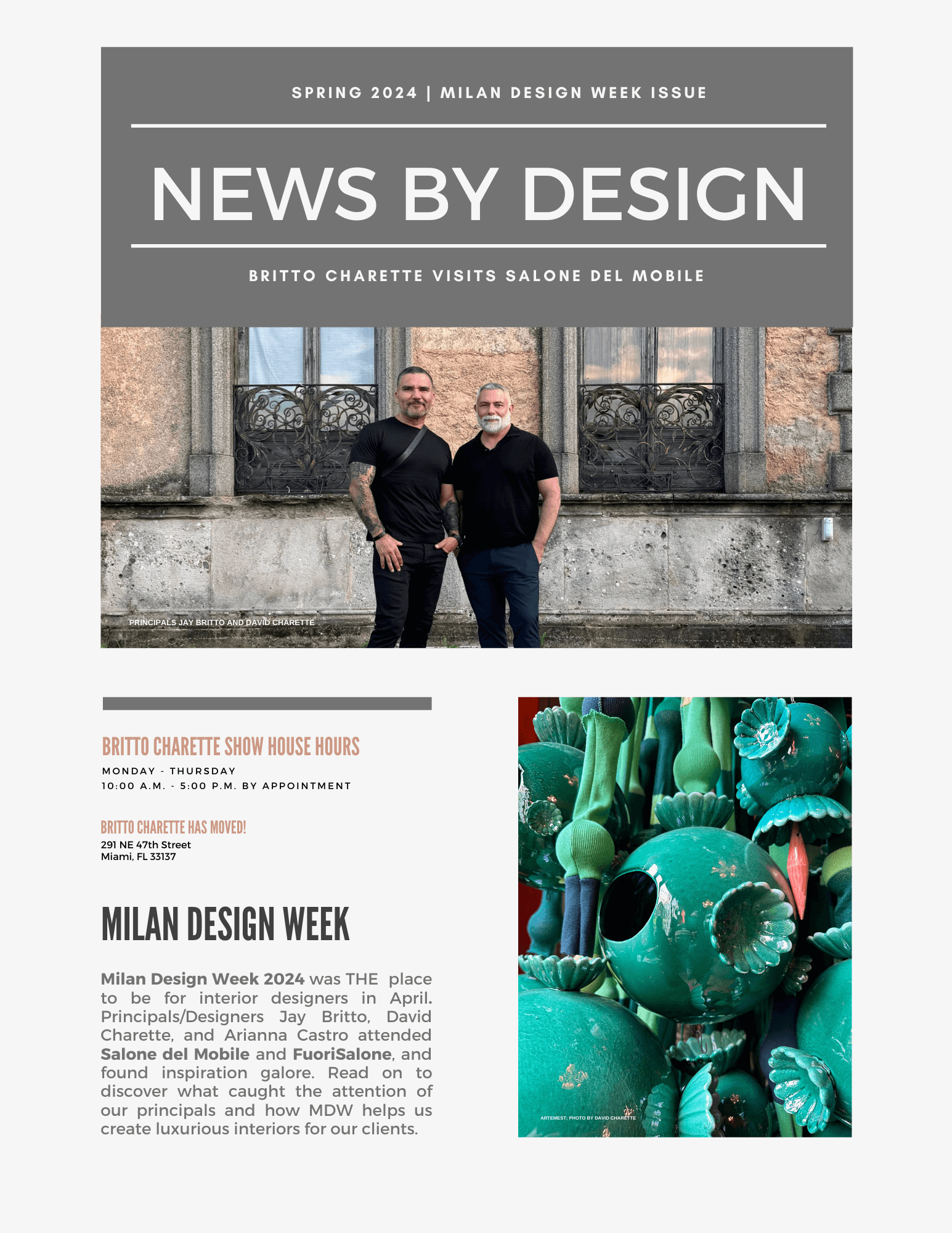 NEWS BY DESIGN - SPRING 2024 - Milan Design Week Issue - 1