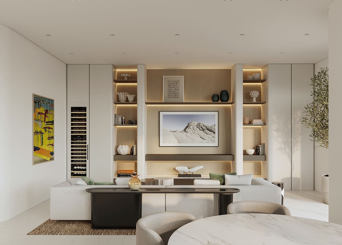 Turnberry Penthouse Rendering Family Room - 2