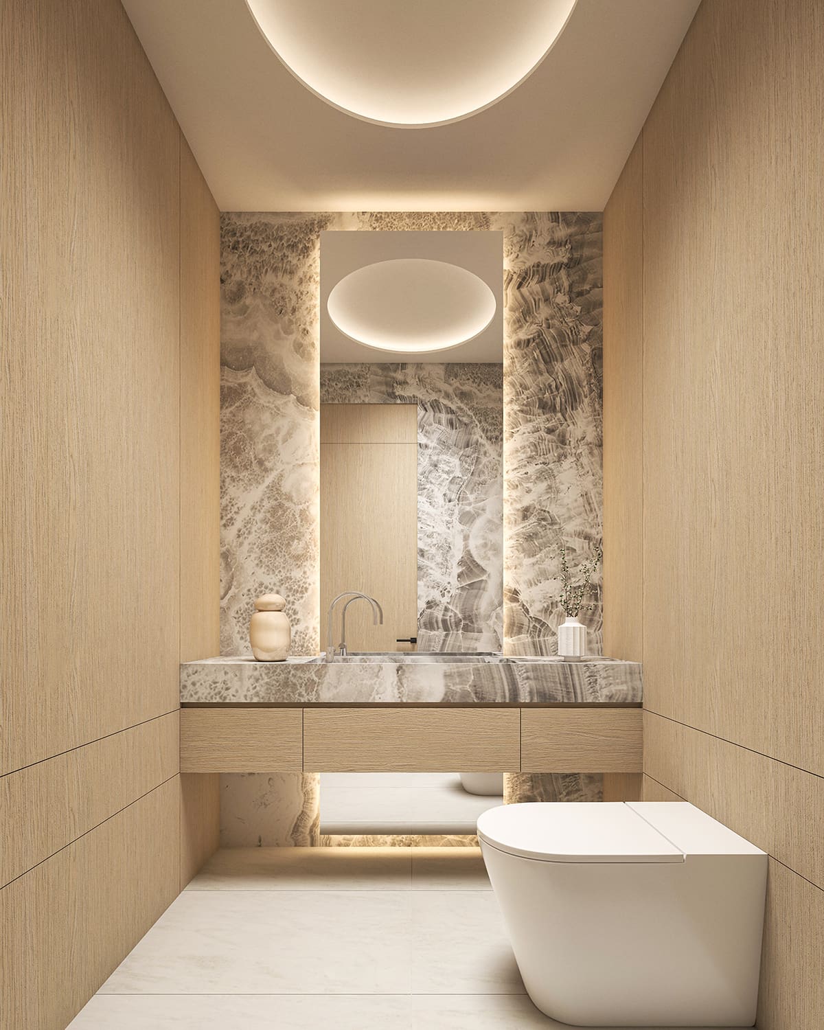 Turnberry Penthouse Rendering Powder Room