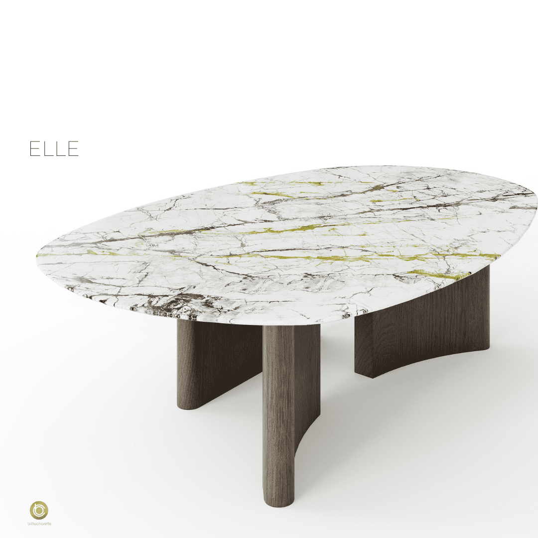 Marble and wood table