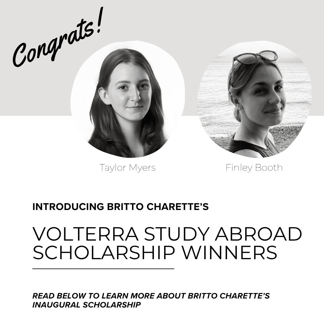 BRITTO CHARETTE ANNOUNCES SCHOLARSHIP RECIPIENTS